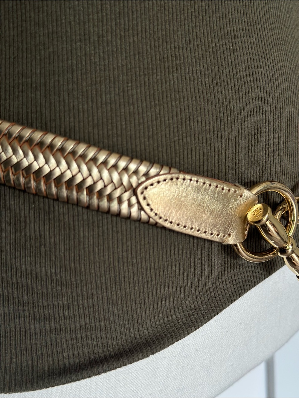 Lauren Ralph Lauren Women's Gold Toggle Belt Size M - Picture 4 of 6